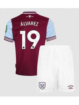 Billige West Ham United Edson Alvarez #19 Hjemmedraktsett Barn 2024-25 Kortermet (+ Korte bukser)